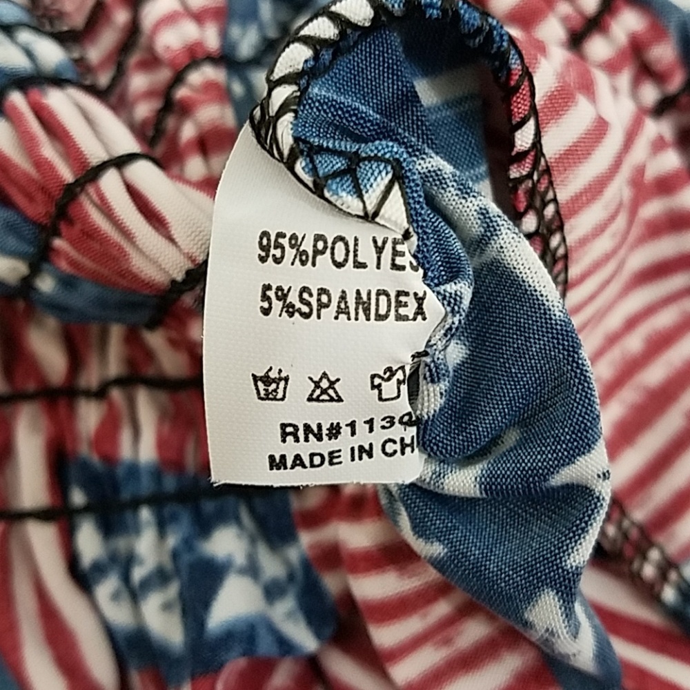 Isla Bonita Star Spangled Cover-up Dress OSFM New - Picture 7 of 8